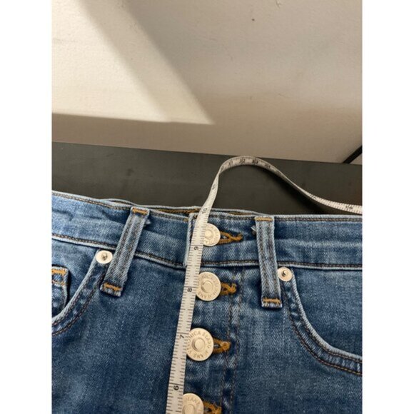 VERONICA BEARD Jeans Kiley High Rise Button Fly Two Tone Wide Leg size 25/0 - Picture 13 of 16